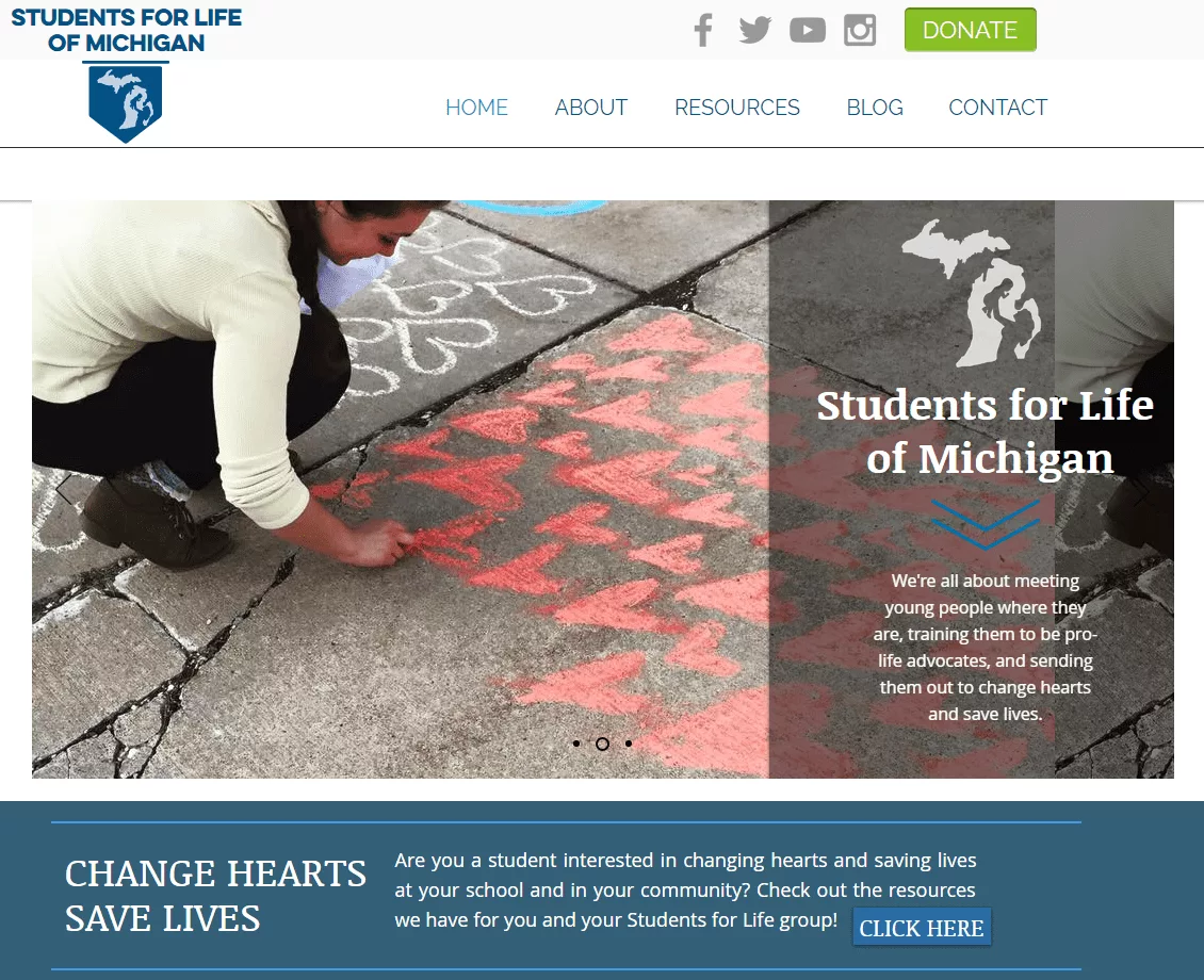 Students for Life of Michigan – New Website